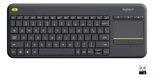Teclado Táctil Inalámbrico para TV K400 Plus, Fácil Control