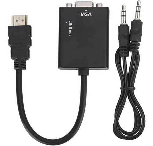 Conversor Adaptador Hdmi A Vga Con Audio 1080 Full Hd