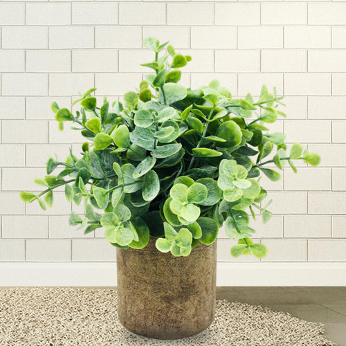 Plantas Artificiales De Sándalo Con Maceta Para Escritorio