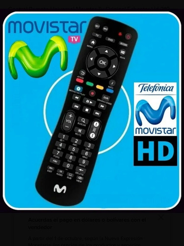 Control Remoto Movstar Tv Universal Technicolor Hd, Amper.