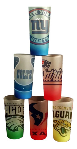 Set 5 Vasos Sublimados Nfl Cowboys De Dallas 49ers San Franc