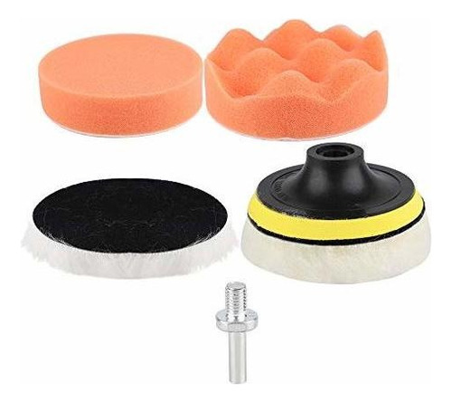 Zijia 6 Pcs 4 Inch Sponge Car Polishing Pads Set Car Buf