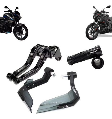 Cubrepuños Moto Pulsar N250 N160 Ns200 Rs200 Ns160 Space Black Izquierdo/derecho