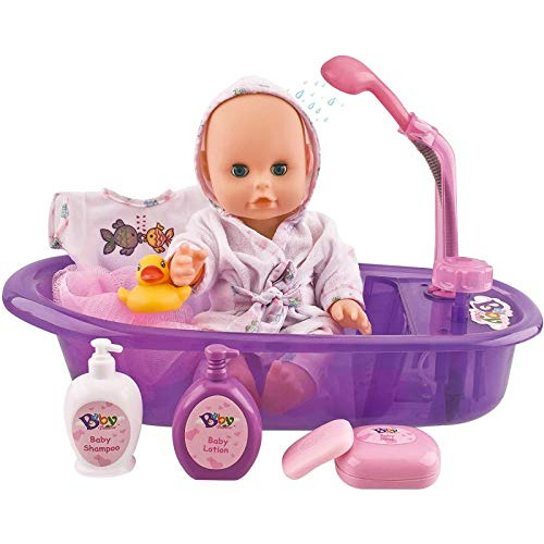 Muñeca Bebé Para Baño Con Accesorios