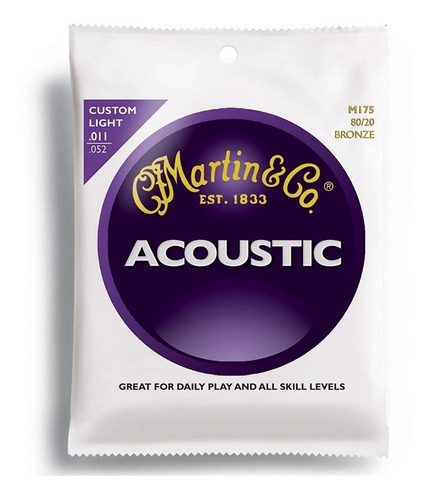 Cuerda de guitarra Martin 80/20 Bronze 011 M175 Steel