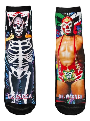 Calcetas Sublimadas Unisex Dibujos Animados Anime Caricatura La Parka Y Dr. Wagner Unitalla Adulto