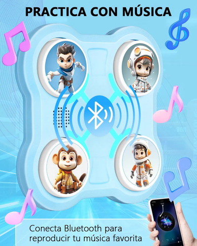 Niños Máquina De Boxeo De Música Inteligente Objetivo+glove Celeste