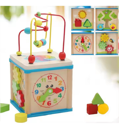 Cubo Circuito Multifuncional Encaje Engranaje Reloj 5 En 1