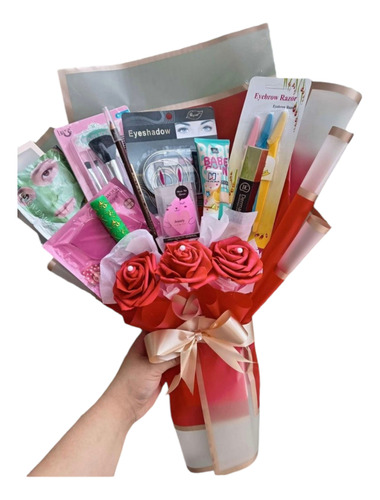 Ramo De Maquillaje Con Rosas Eternas