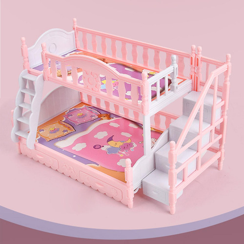 Muebles De Casa De Muñecas 1:6 Barandilla Dormitorio Cama