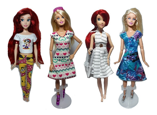 Imagen 7 de 8 de Conjunto De 10 Vestidos Para Muñeca + Accesorios