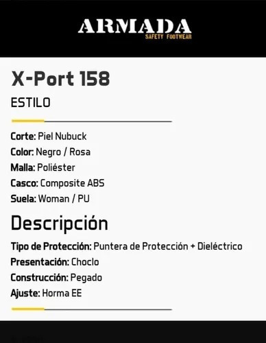 Imagen 4 de 4 de Tenis Armada Industriales Dielectrica 158 Dama