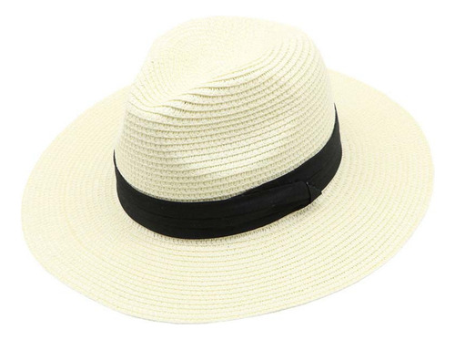 Sombrero Panameño De Paja Para Mujer, Sombrero De Playa, De