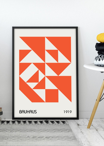 Lámina Decorativa Bauhaus Arte Diseño Geométrico 02 P Cuadro