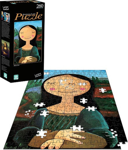 Quebra Cabeça Puzzle - Releitura Monalisa - 260 Peças - Nig