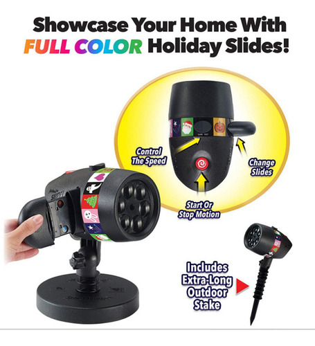 Proyector Led Navideño De Copos De Nieve Para Decoración Ext