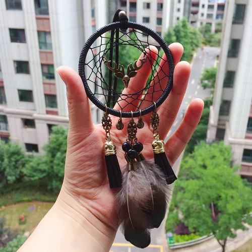 Atrapasueños Con Plumas De Colgante De Coche