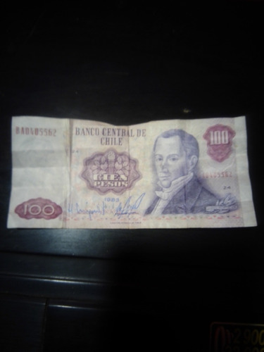 Billete De 100 Pesos De 1983