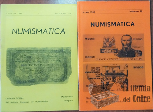 Dos Boletines Instituto Uruguayo De Numismatica- Nº44 / Nº46