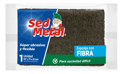 Esponja Sed Metal Fibra Abrasiva X 3 Unidades