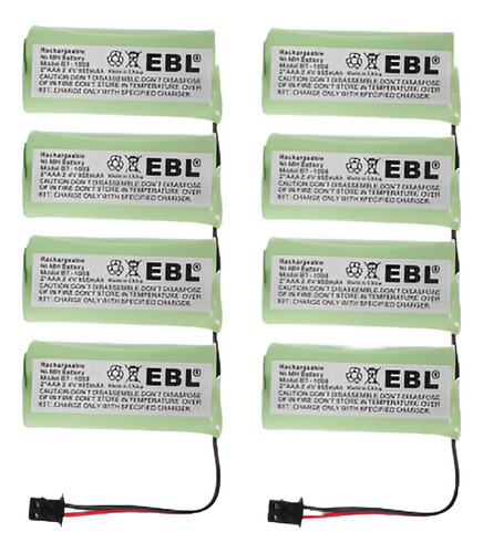 8pcs 2.4v Hogar 900mah Batería Teléfono Uniden Bt-1021 1025 