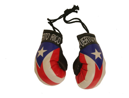 Puerto Rico País Bandera Mini Guantes De Boxeo Para Colgar.