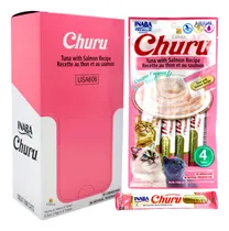 Comprar Premios Gatos Snack Atún Con Salmon Churu Caja 6 Pack 4 Pzas