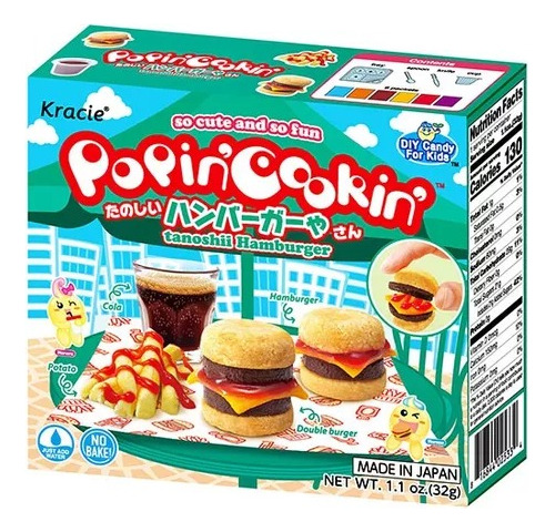 Juego Comida Gomitas Popin' Cookin' Hamburguesa Papas 