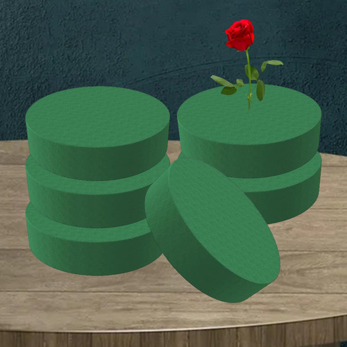 6x Ornamento De Mesa De Espuma Molhada 16,5 Cm X 4 Cm Verde