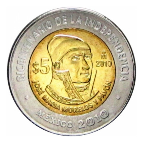 1 Moneda De 5 Pesos Conmemorativa De José María Morelos 