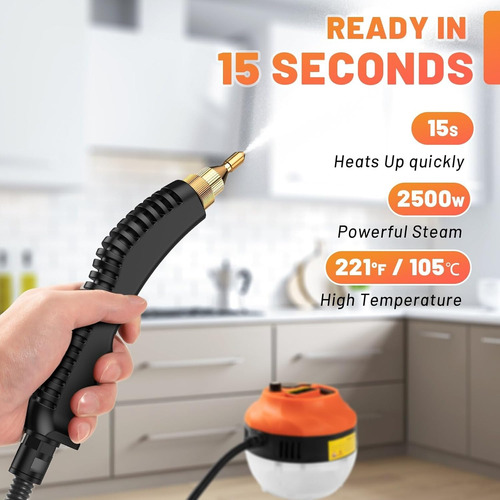 Limpiador A Vapor Portátil De 2500w De Alta Temperatura 110v
