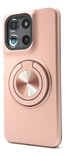 Kit Funda Protector + Mica Moto G15 Power Case Uso Rudo Duro Yon - Rose Gold Moto G15 Power