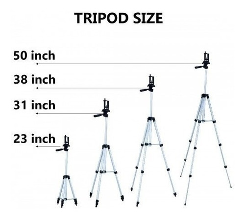 Luz Led Recargable Para Celulares + Tripode De 50 Pùlgadas