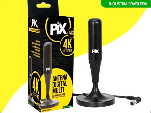 Imagem 2 de 10 de Antena Interna Externa Digital Hdtv Com Rádio Fm E Uhf