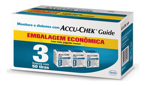 150 Tiras Para Glicosimetro Accu-chek Guide / Guide Me Fitas