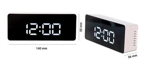 Imagen 2 de 9 de Reloj Digital Luces Led Alarma Despertador Temperatura