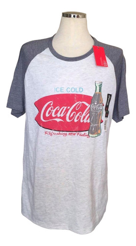 Polera Manga Corta, Coca Cola, Talla M, Hombre