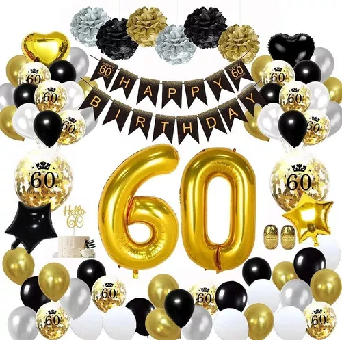  Decoraciones de cumpleaños número 30 para él y hombres, columna  de globos de 30 cumpleaños para decoraciones de fiesta de 30 años y  decoraciones de aniversario de boda 30 (negro y