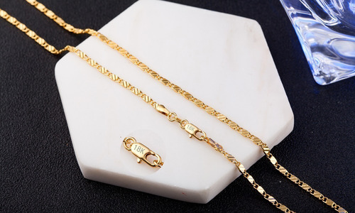Imagen 3 de 8 de Cadena Collar Oro 18k Hombre Mujer Hip-hop Elegante 28p.