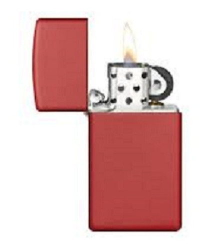 Imagen 2 de 2 de Encendedor Zippo 1633 Slim Red Matte - Nuevo En Caja
