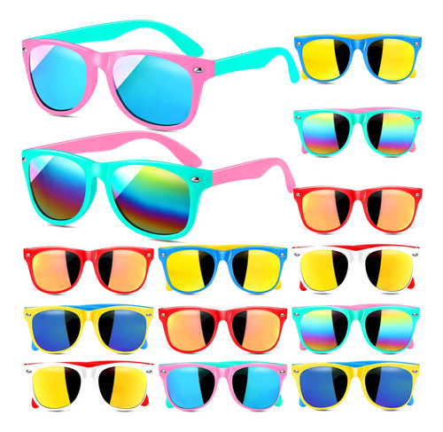 Ginmic Gafas De Sol Neon Para Fiesta, Paquete De 12 Con Prot