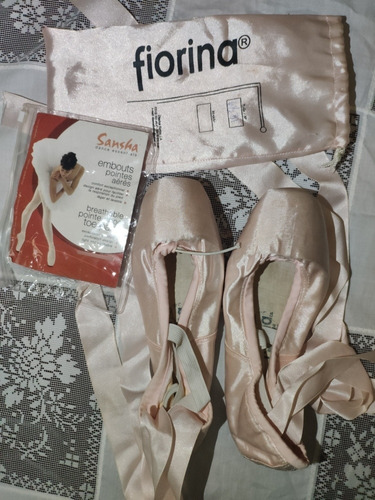 Zapatillas De Punta Ballet Marca Fiorina + Plumillas Sansha