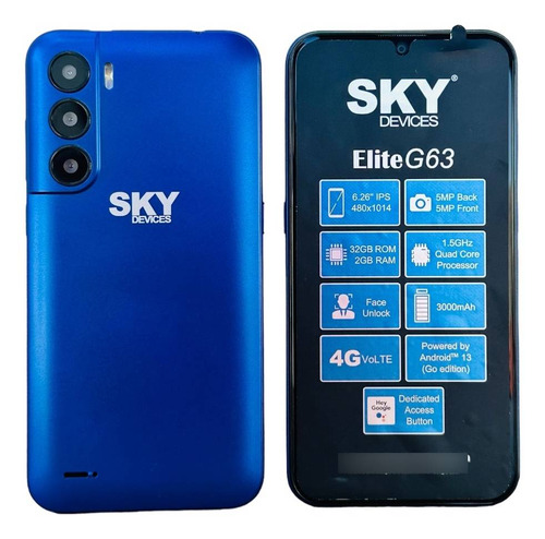 Sky Devices G63 Dual SIM 32 GB azul 2 GB RAM