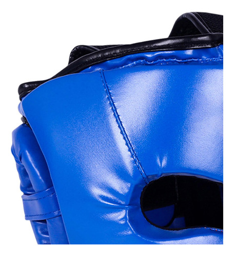 Boxeo Headgear Karate Cómodo Sparring Color Azul L