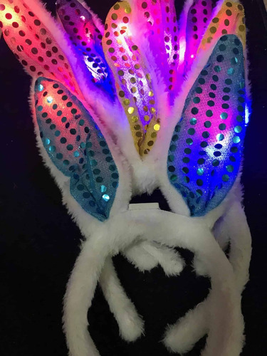 Imagen 5 de 10 de 5 Vinchas Conejita Led Pack Cotillon Luminoso Combo Fiesta