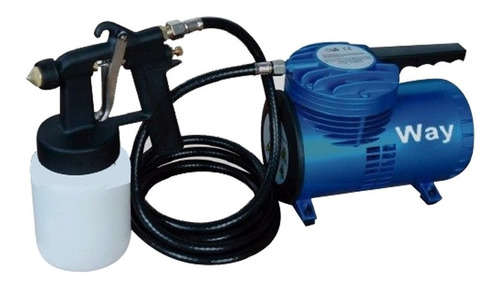 Compressor Ar Direto 1/4hp 190w 50 Psi + Kit Pistola Pintura