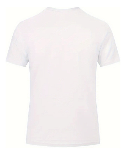 Camiseta Clásica Blanca De Cuello Redondo Para Hombre -
