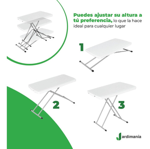 Imagen 4 de 9 de Mesa Plegable Portátil Multiusos Auxiliar 50 Cm Exterior