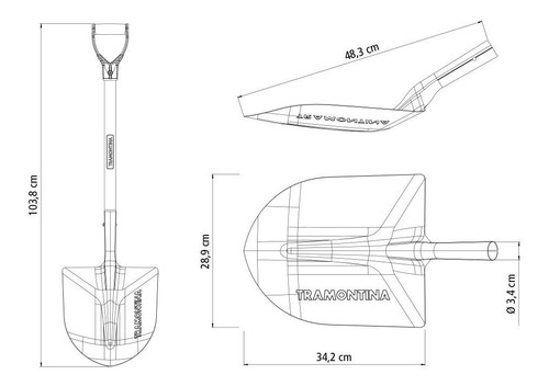 Pack X 6 Palas Corazon 71cm Tramontina 77460444