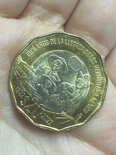 Moneda 20 Pesos Cien Años De La Llegada De Los Menonitas1922